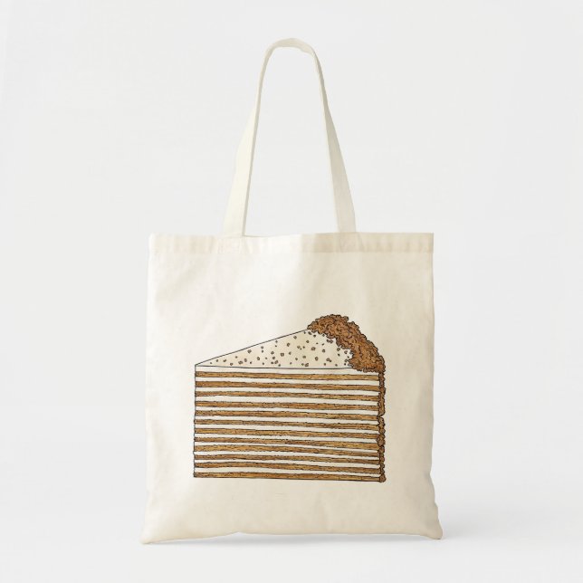 Medovik Honey Cake Slice Russian Ukrainian Dessert Tote Bag (Front)