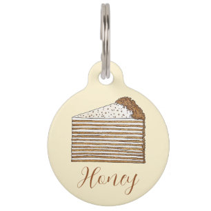 Medovik Medivnyk Russian Ukrainian Honey Cake Food Pet ID Tag