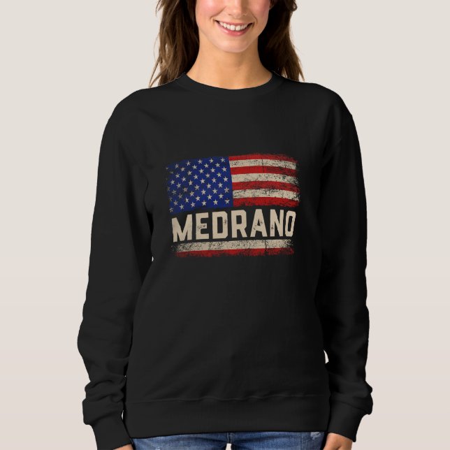 MEDRANO Last Name Shirt MEDRANO Name American Flag (Front)