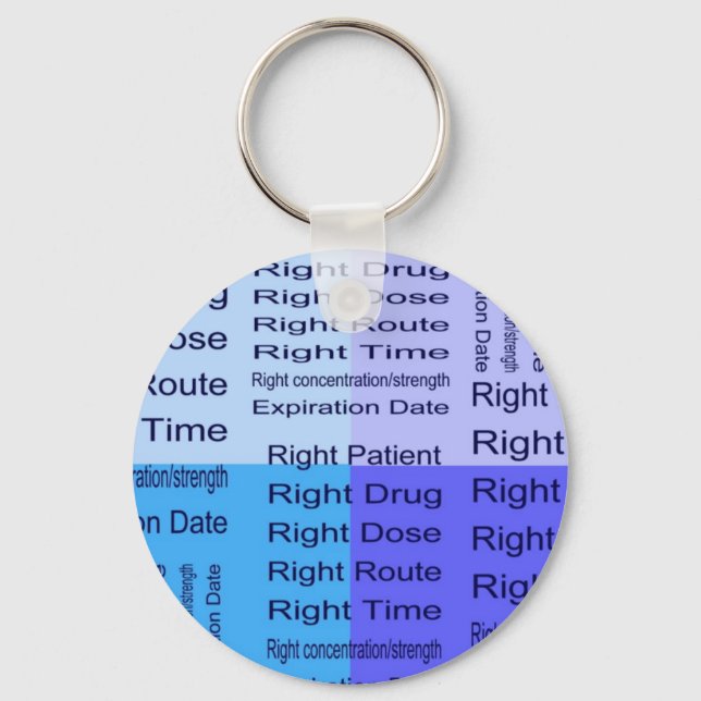 Meds 7 Rights Keychain (Front)