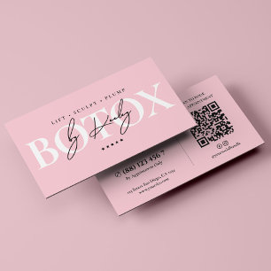 MedSpa Esthetic Botox Injector Pink Pastel Business Card