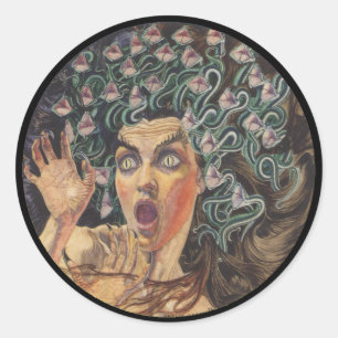 Medusa 1895 classic round sticker