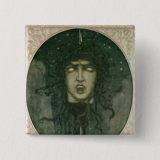 Medusa, 1919 pinback button (Front)