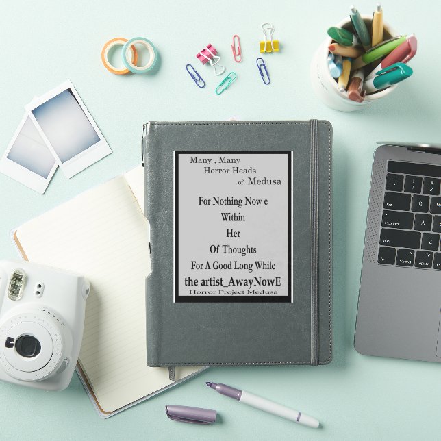 Medusa 7MMHeads Phrases 2025 Horror Book Awaynowe Sticker (iPad Cover)