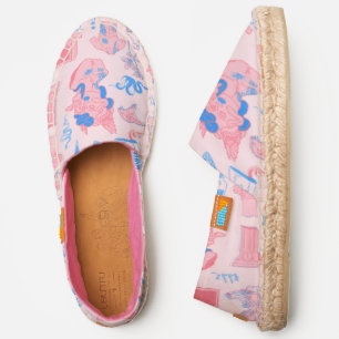 medusa ancient greece aesthetic pink espadrilles