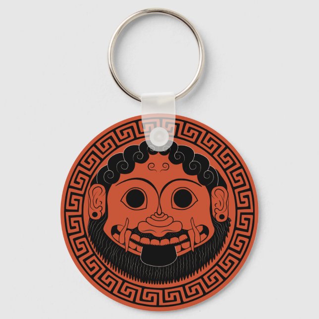 Medusa Apotropaic Ancient Greek Art Keychain (Front)