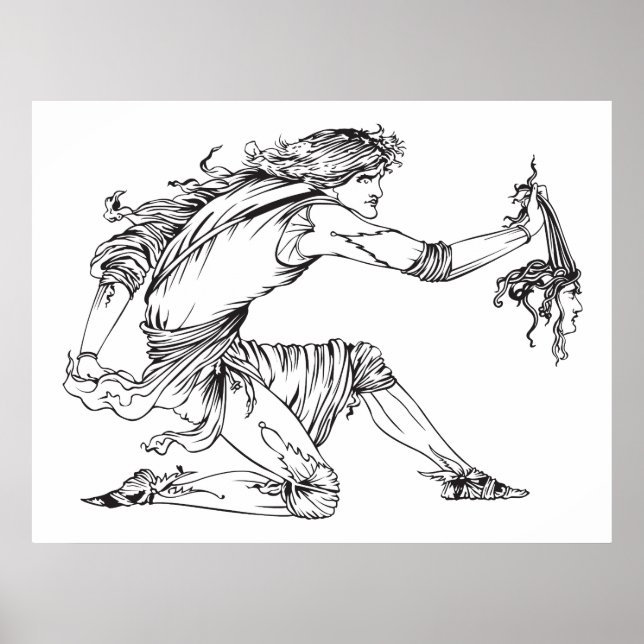 Medusa Aubrey Beardsley Poster (Front)