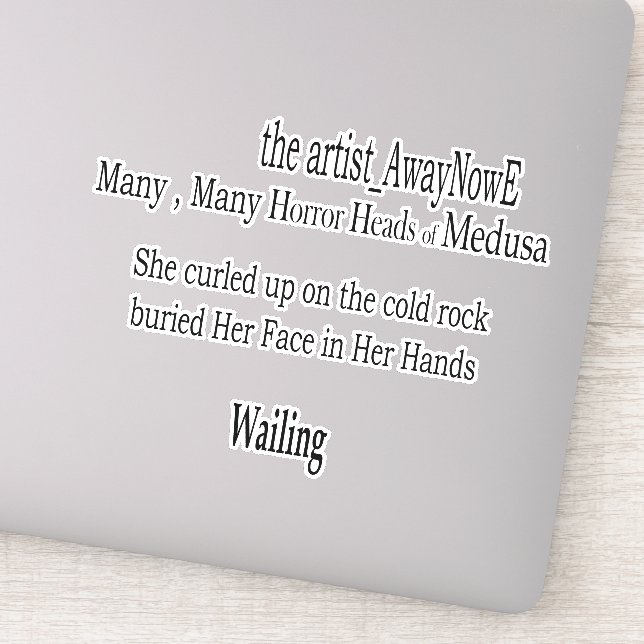Medusa awaynowe Horror 3MMHead Bphrases Diecut 25 Sticker (Detail)