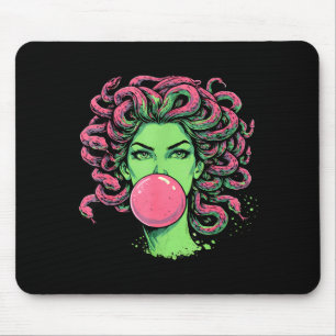 Medusa bubblegum greek mythological snake hair mouse pad