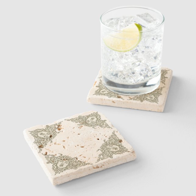 Medusa by Walter Crane Stone Coaster (Side)