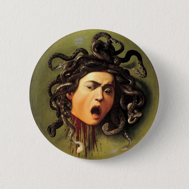 Medusa, Caravaggio Button (Front)