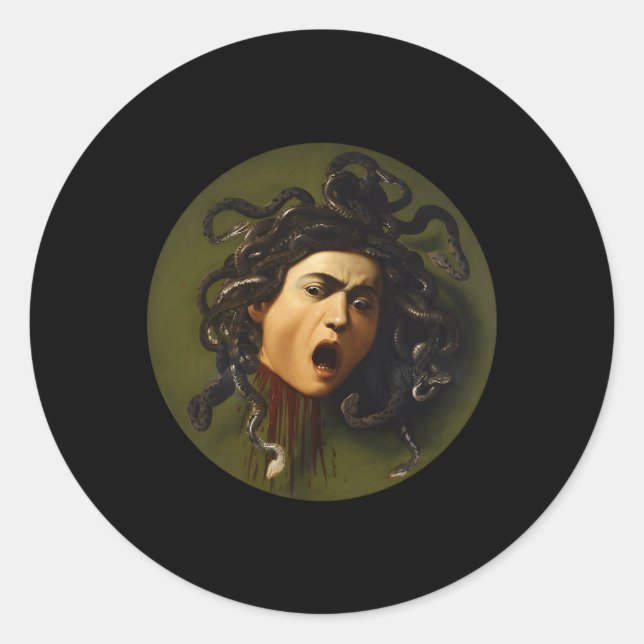Medusa Caravaggio Classic Round Sticker (Front)