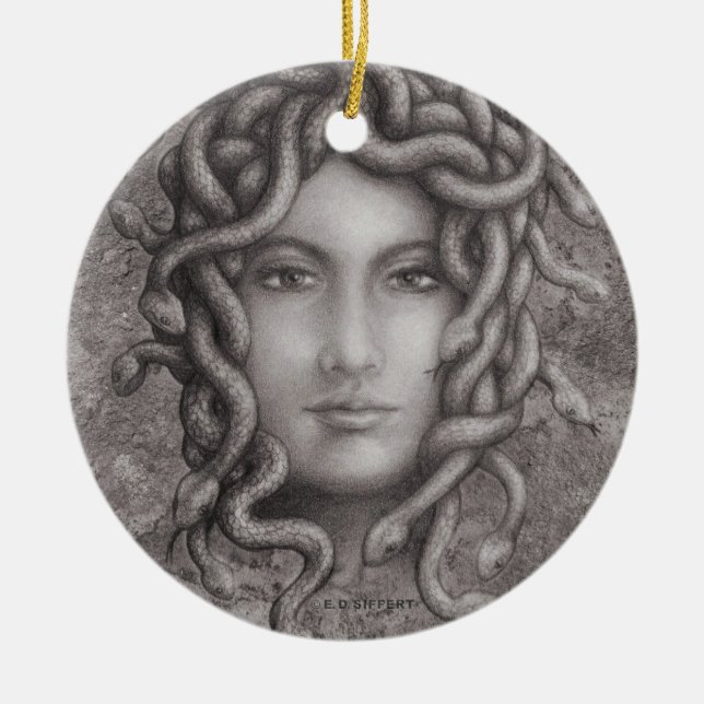 Medusa Ceramic Ornament (Front)