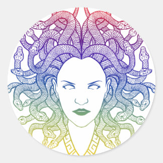 medusa classic round sticker