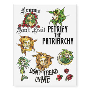 Medusa Feminist Art Temporary Tattoos