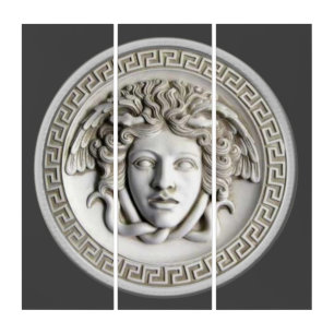 Medusa From the Rondanini Sculpture of Perseus Triptych