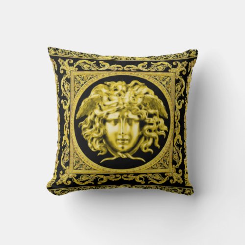 MEDUSA from the statue of Perseus by Rondanini Throw Pillow