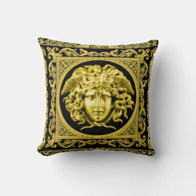 MEDUSA from the statue of Perseus by Rondanini Throw Pillow (Front)
