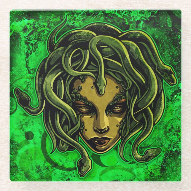 Medusa Glass Coaster (Front)