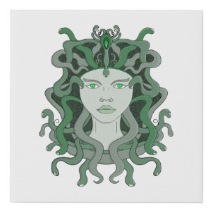 Medusa Gorgo Snake Gorgon Monster Greek Mythology Faux Canvas Print