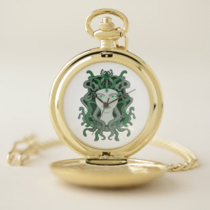 Medusa Gorgo Snake Gorgon Monster Greek Mythology Pocket Watch