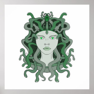 Medusa Gorgo Snake Gorgon Monster Greek Mythology Poster