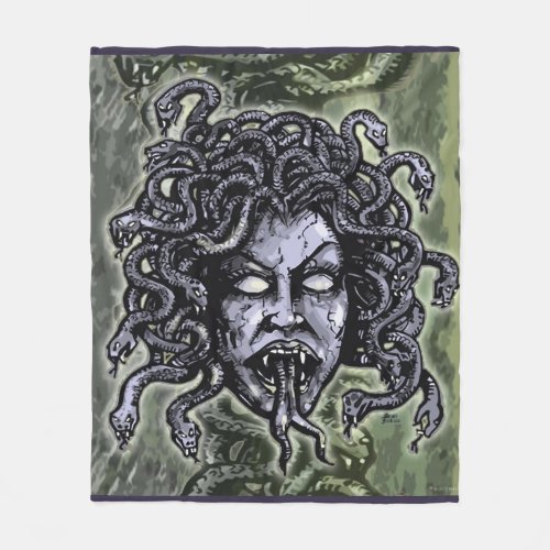 Medusa Gorgon Fleece Blanket