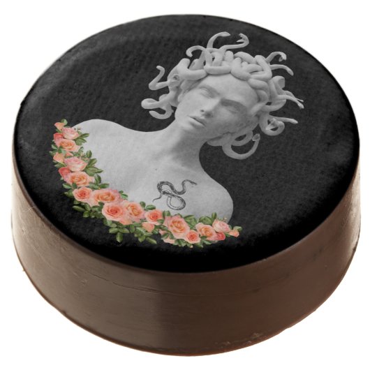 Medusa Gorgon Greek Mythology Chocolate Covered Oreo (Angled)