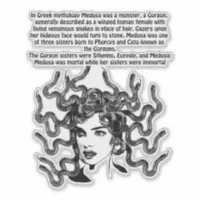 Printed vinyl Medusa Face, Greek Mythology