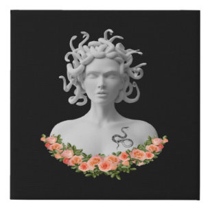 Medusa Gorgon Greek Mythology Faux Canvas Print