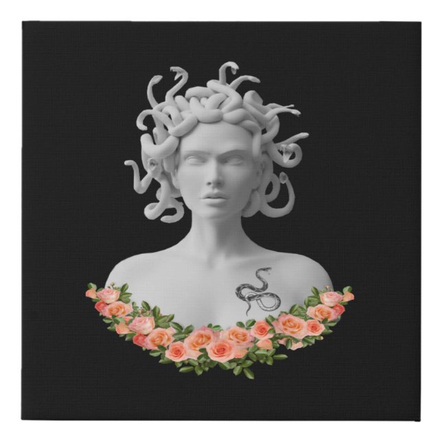Medusa Gorgon Greek Mythology Faux Canvas Print (Front)