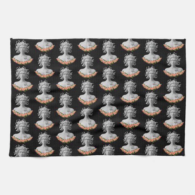 Medusa Gorgon Greek Mythology Kitchen Towel (Horizontal)