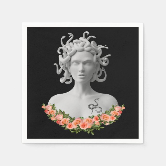 Medusa Gorgon Greek Mythology Napkins (Front)