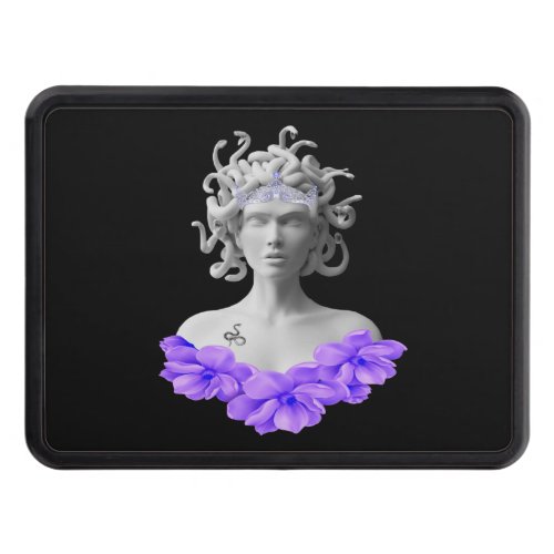 Medusa Gorgon Greek Mythology Purple Floral Hitch Cover