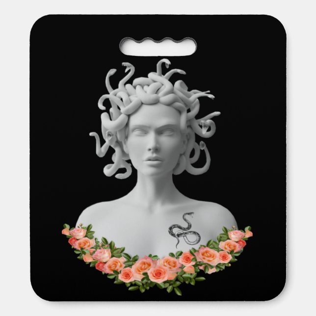 Medusa Gorgon Greek Mythology Seat Cushion (Front Vertical)