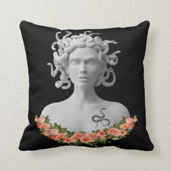 Medusa Gorgon Greek Mythology Throw Pillow by atteestude at Zazzle
