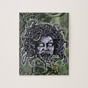 Medusa Gorgon Jigsaw Puzzle by themonsterstore at Zazzle