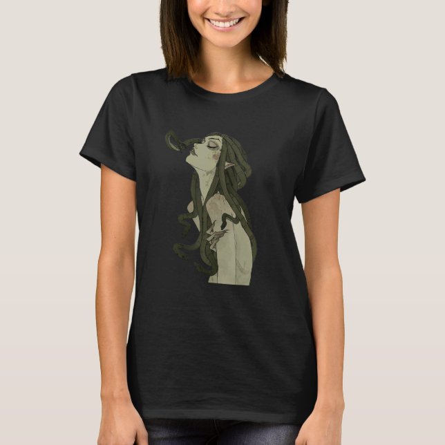 Medusa Gorgon Snake Head Greek Mythology Ancient M T-Shirt (Front)