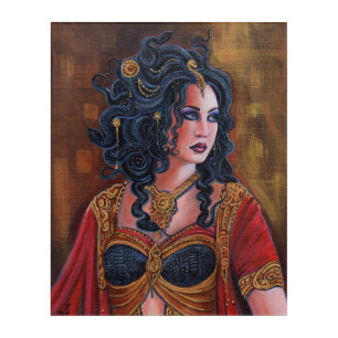 Medusa gorgon woman with snakes by Renee Lavoie Acrylic Print