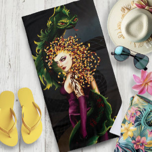 Medusa Greek Mythology Snake Gorgon  Beach Towel