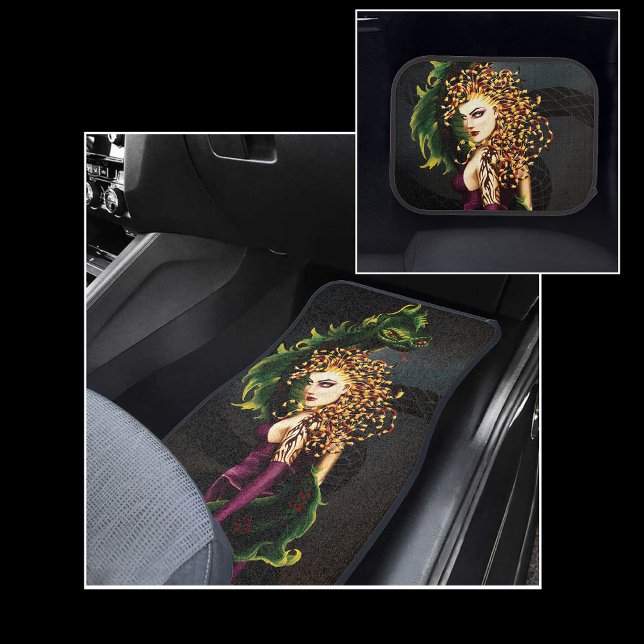 Medusa Greek Mythology Snake Gorgon Car Mat (Creator Uploaded)