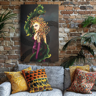 Medusa Greek Mythology Snake Gorgon Metal Print