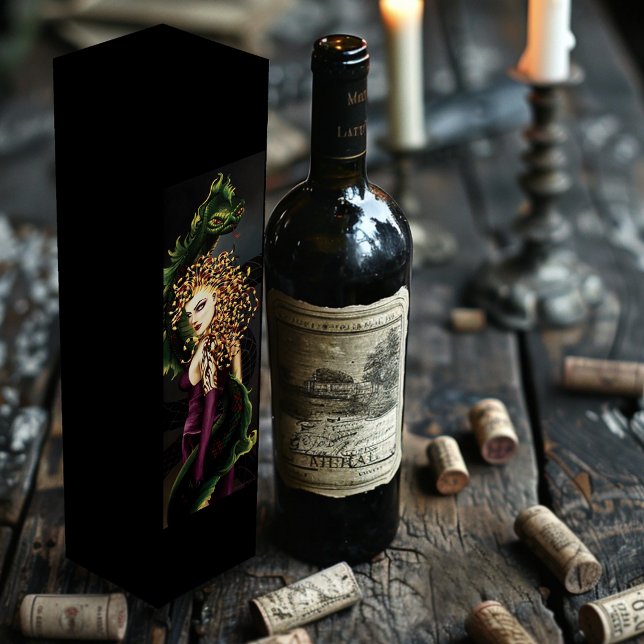 Medusa Greek Mythology Snakes Gorgon Wine Box (Creator Uploaded)