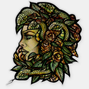 Medusa Gorgon Goddess' Sticker