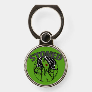 Medusa Green Stoned Snakes Phone Ring Stand