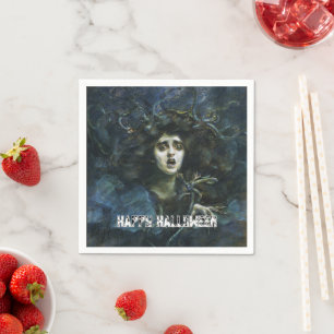 Medusa "Happy Halloween" Fine Art Party Napkins