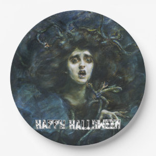 Medusa "Happy Halloween" Fine Art Party Paper Plates
