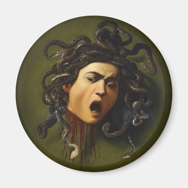 Medusa head Caravaggio painting art mythology canv Magnet (Front)