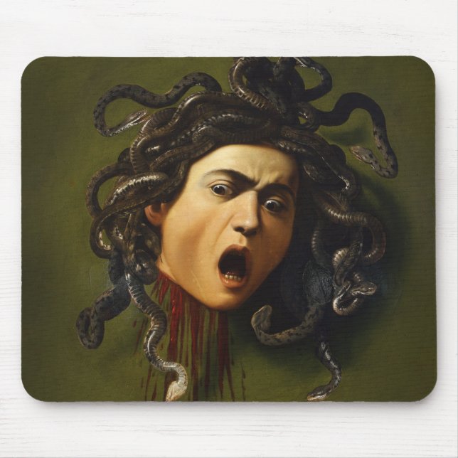 Medusa head Caravaggio painting art mythology canv Mouse Pad (Front)
