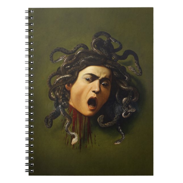 Medusa head Caravaggio painting art mythology canv Notebook (Front)